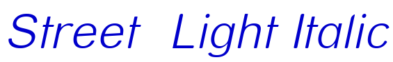 Street  Light Italic шрифт